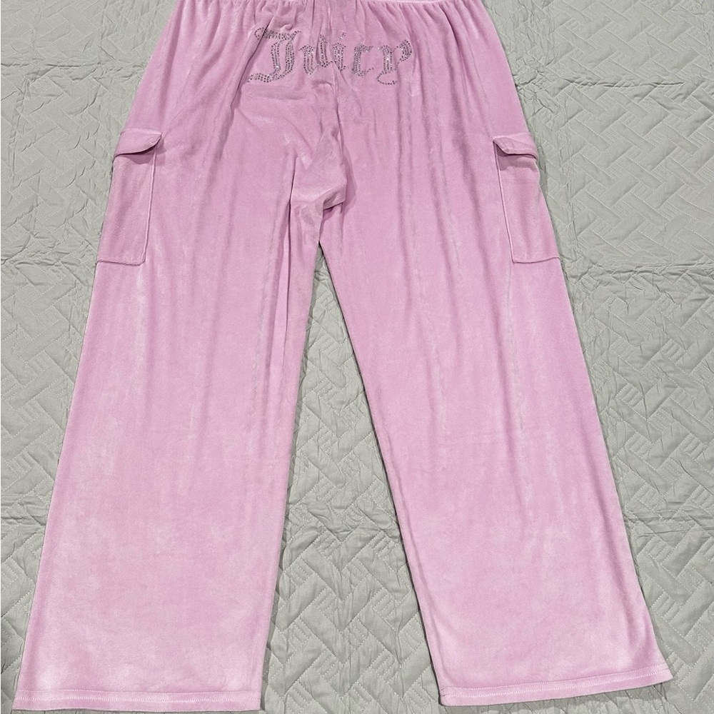 Juicy Couture Pastel Pink Velour Lounge Pants - Picture 2 of 4